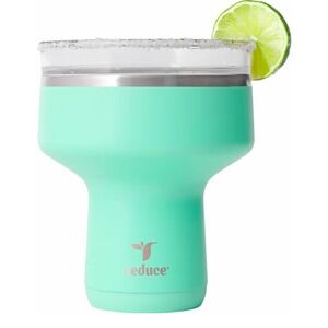 Reduce Saltini 16oz Insulated Cocktail Tumbler Saltwater Teal 360 Salt & Sip Lid